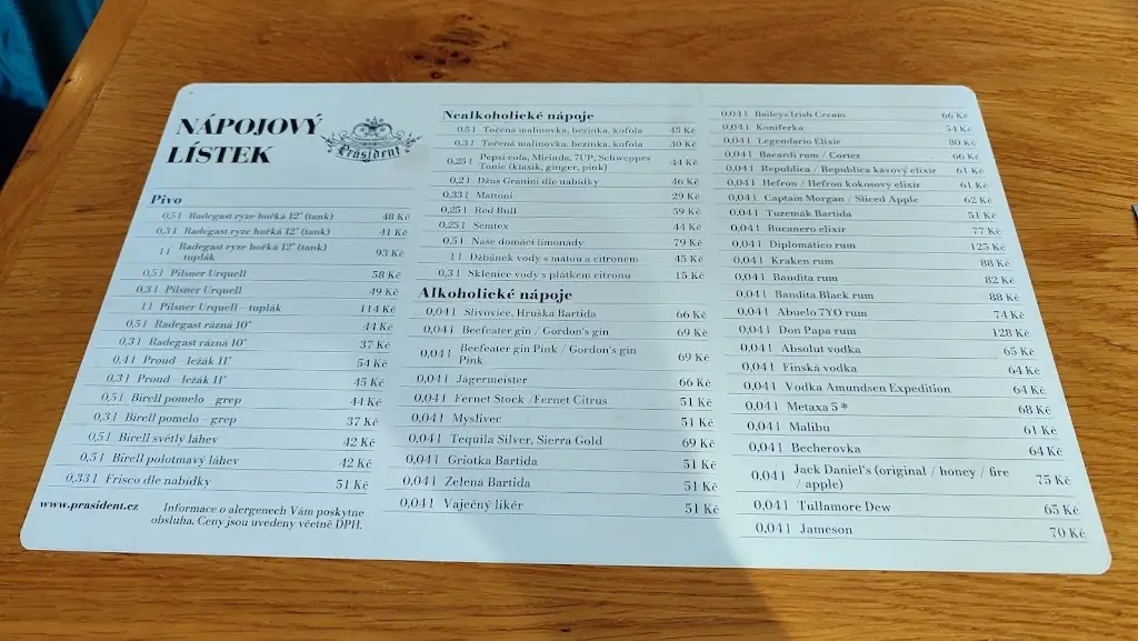 Menu_Präsident_Kopřivnice_image_1