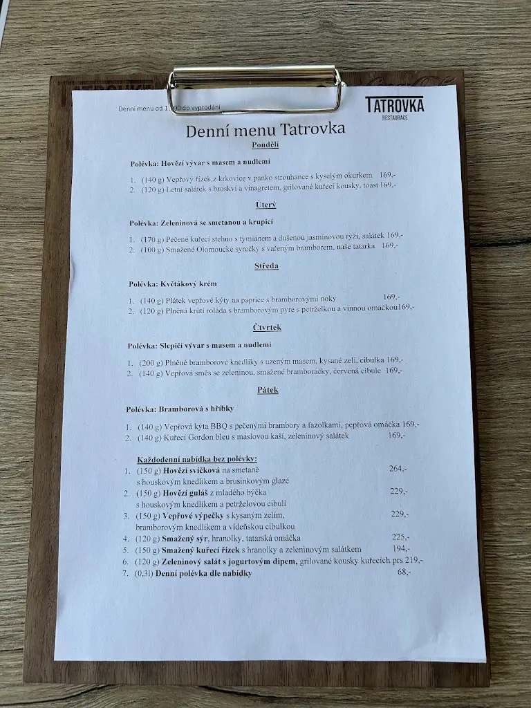 Menu_Restaurace Tatrovka_Kopřivnice_image_1