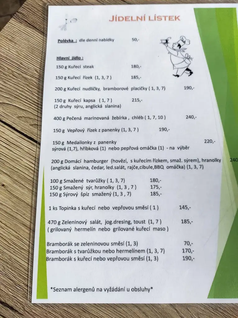 Menu_The inn Yard_Kozlovice_image_1