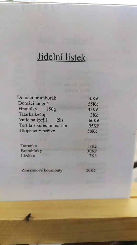 Menu_Občerstvení u Haničky_Kardašova Řečice_image_1
