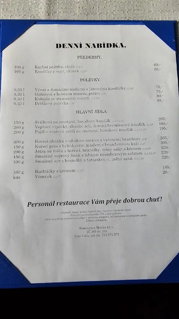 Menu_Restaurace Skalka_Kunčice pod Ondřejníkem_image_1