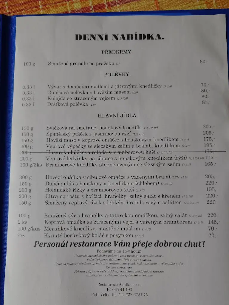 Menu_Restaurace Skalka_Kunčice pod Ondřejníkem_image_2