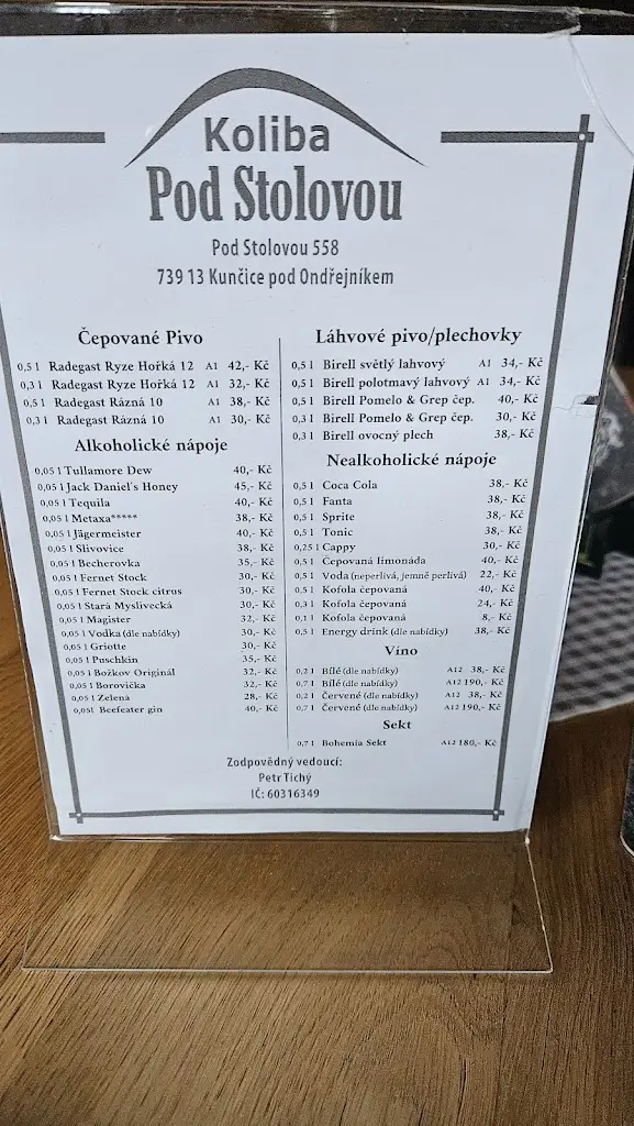 Menu_Koliba Pod Stolovou_Kunčice pod Ondřejníkem_image_2