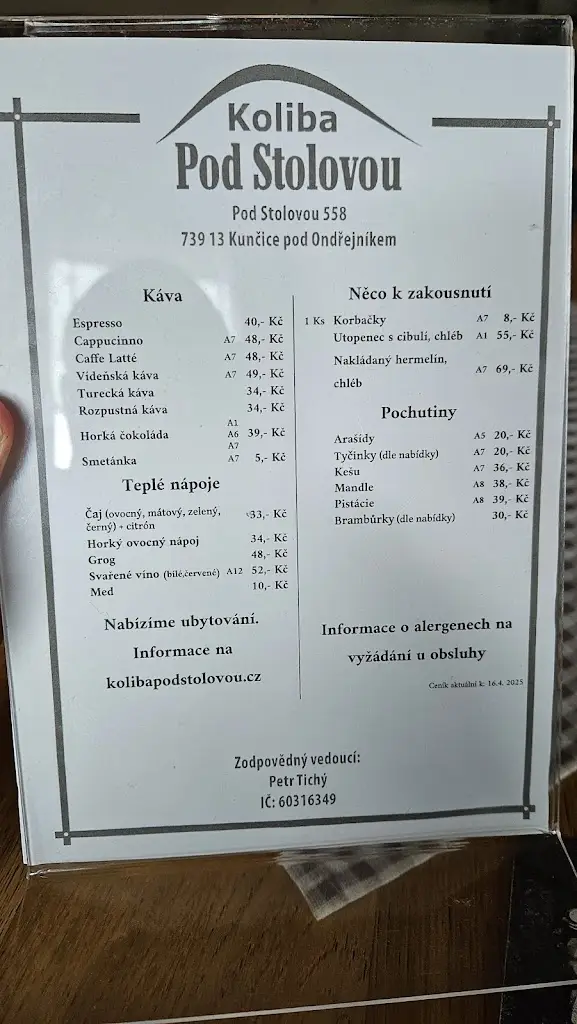 Menu_Koliba Pod Stolovou_Kunčice pod Ondřejníkem_image_3