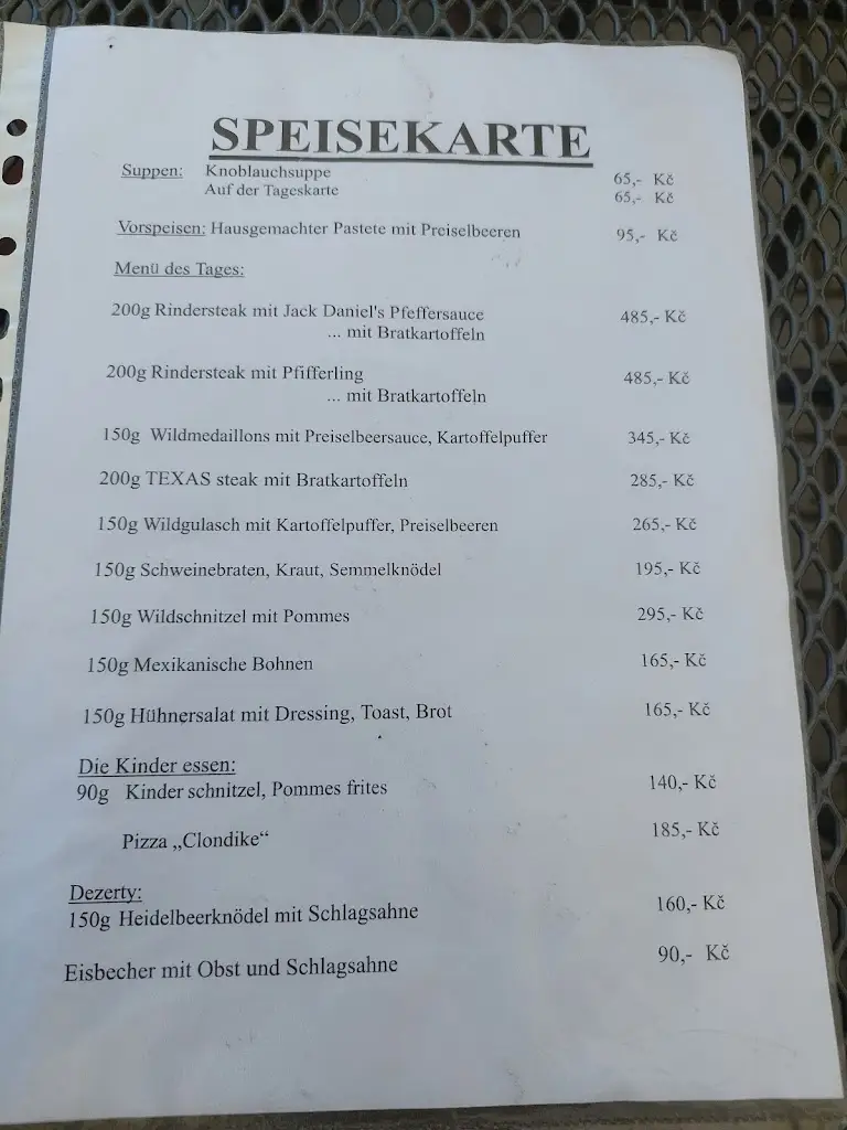 Menu_COUNTRY SALOON CLONDIKE, RESTAURANT KAPLICE CZ_Kaplice_image_2