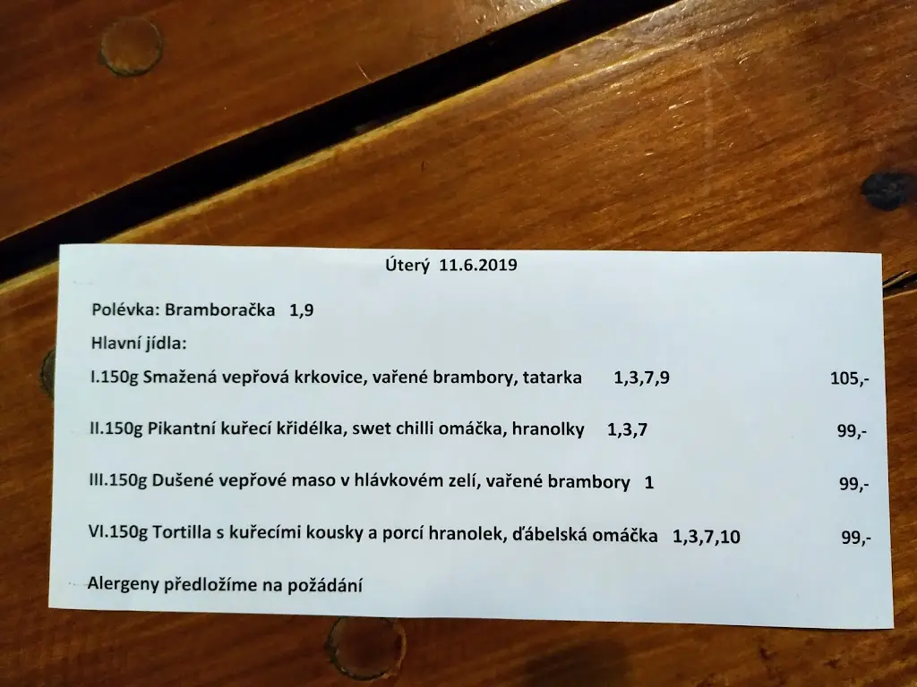 Menu_SELSKÝ DVŮR restaurant bowling_Ludgeřovice_immagine_3
