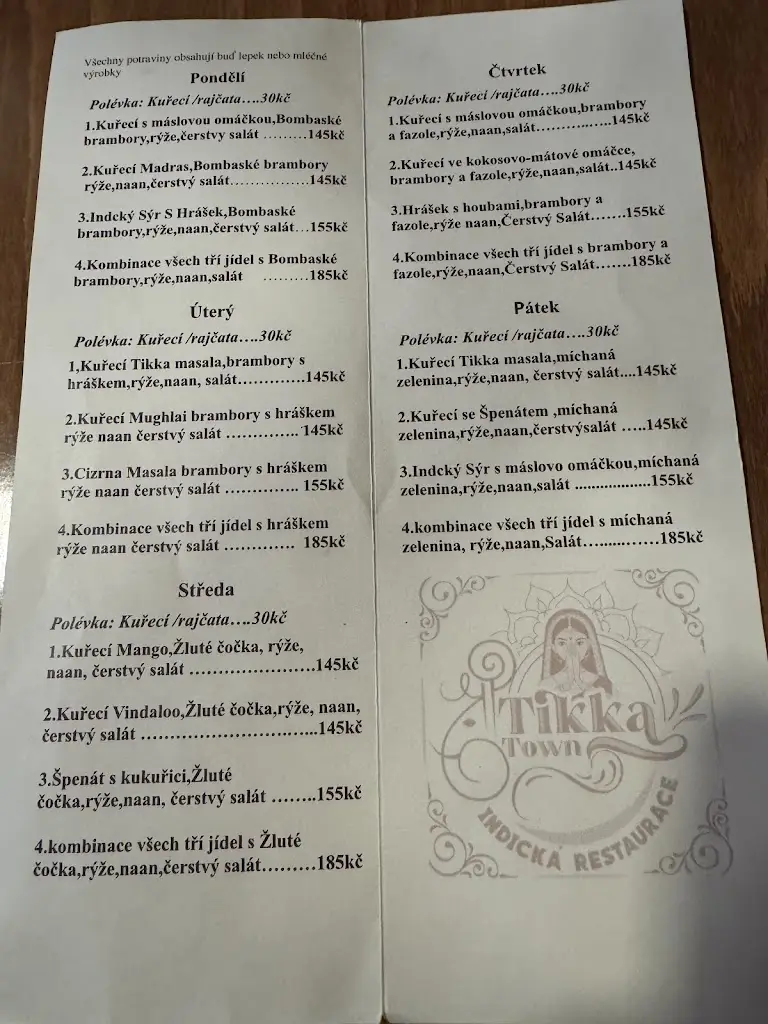 Menu_Tikka Town Indická Restaurace_Karviná_immagine_1