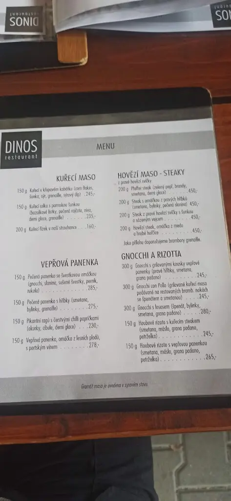 Menu_Dinos Restaurant_Karviná_image_3