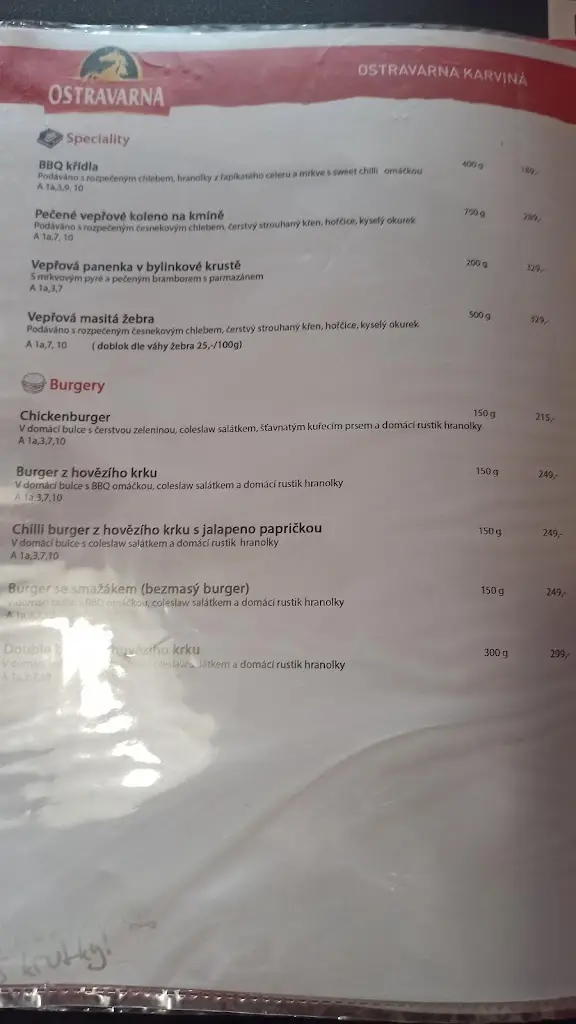 Menu_Ostravarna Karviná_Karviná_immagine_2