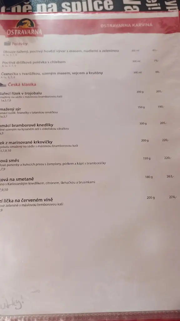 Menu_Ostravarna Karviná_Karviná_immagine_3