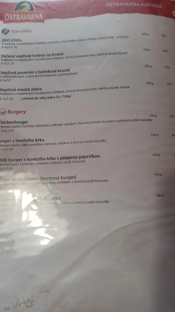 Menu_Ostravarna Karviná_Karviná_immagine_4
