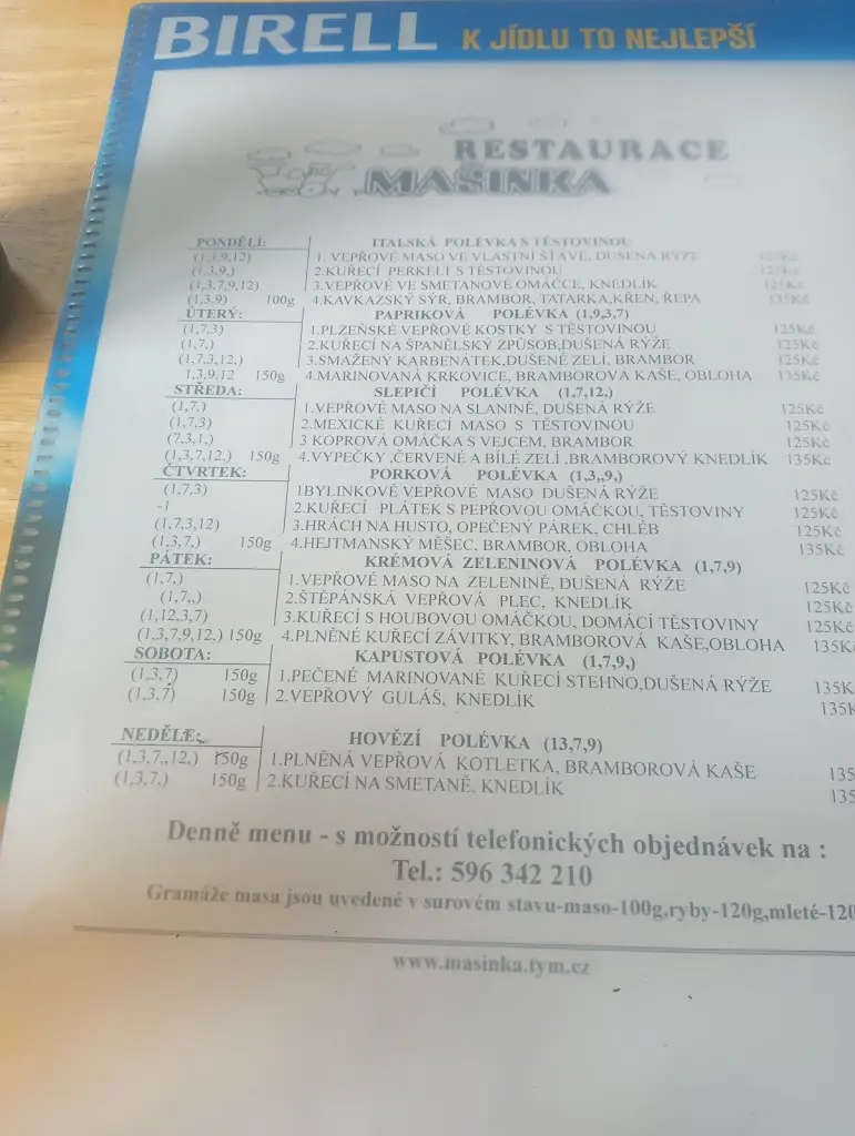 Menu_Restaurace Mašinka_Karviná_immagine_1