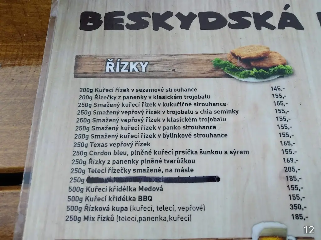 Menu_Beskydská řízkárna - Restaurace Beskyd_Karviná_image_2