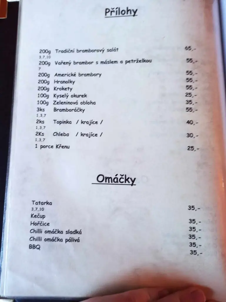 Menu_Beskydská řízkárna - Restaurace Beskyd_Karviná_image_4