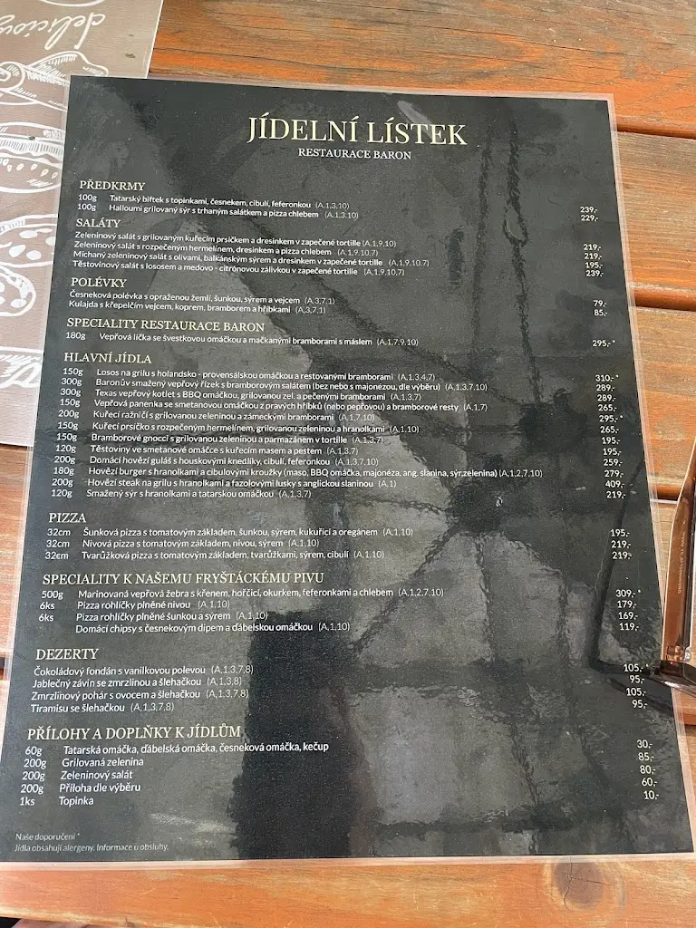 Menu_Restaurace Baron_Karviná_image_1