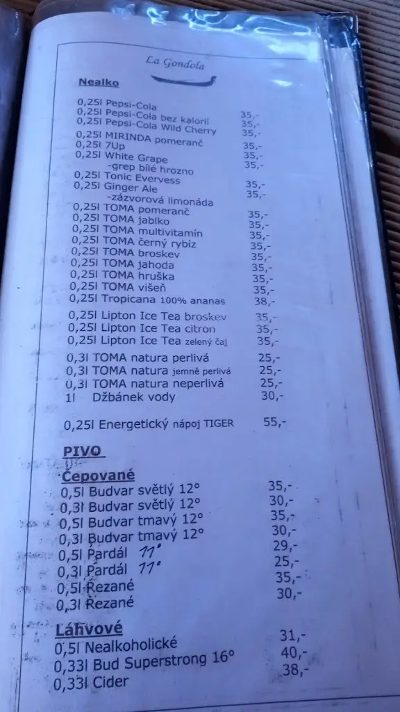 Menu_Pizerie La Gondola_Karviná_image_3