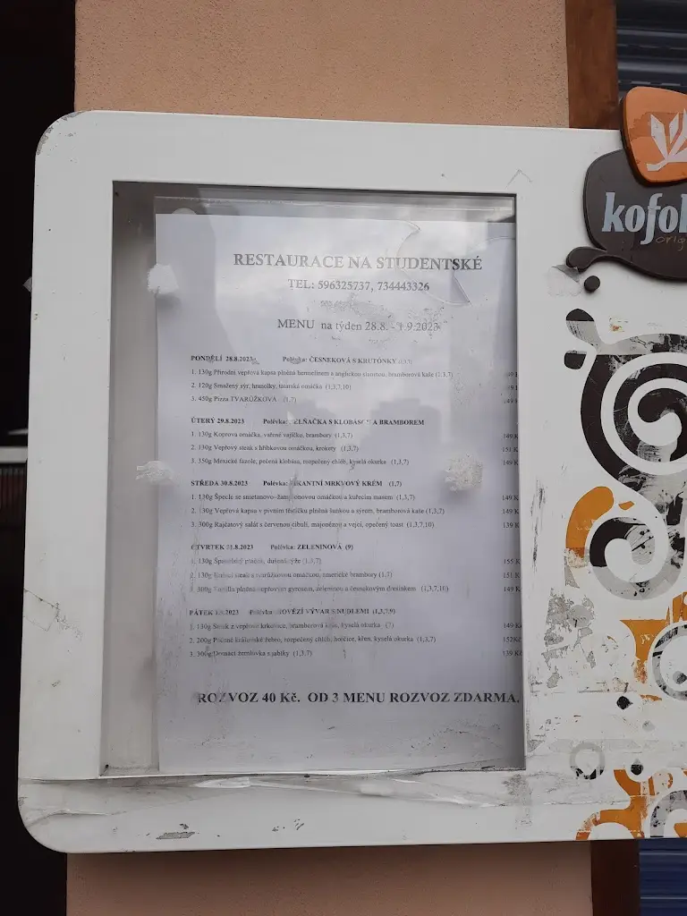 Menu_Pizzerie Na Studentské_Karviná_immagine_1