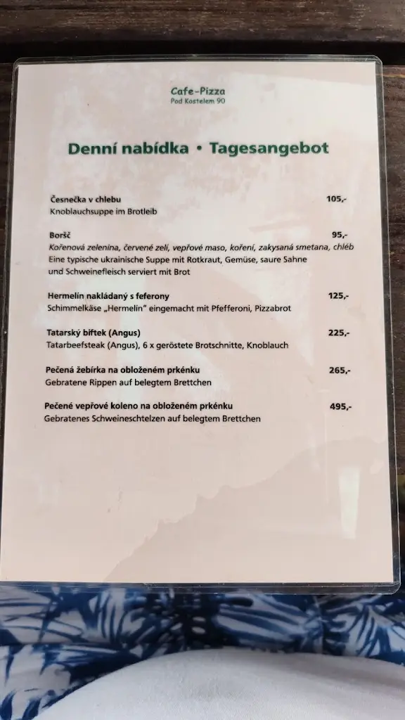 Menu_Cafe-Pizza Penzion_Kaplice_image_1