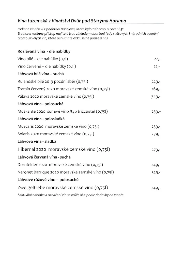 Menu_Villa Cafe - restaurace Krnov_Krnov_immagine_1