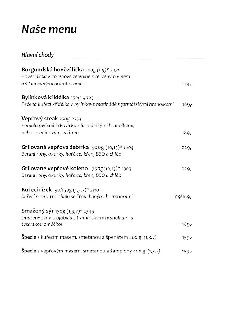 Menu_Villa Cafe - restaurace Krnov_Krnov_immagine_3