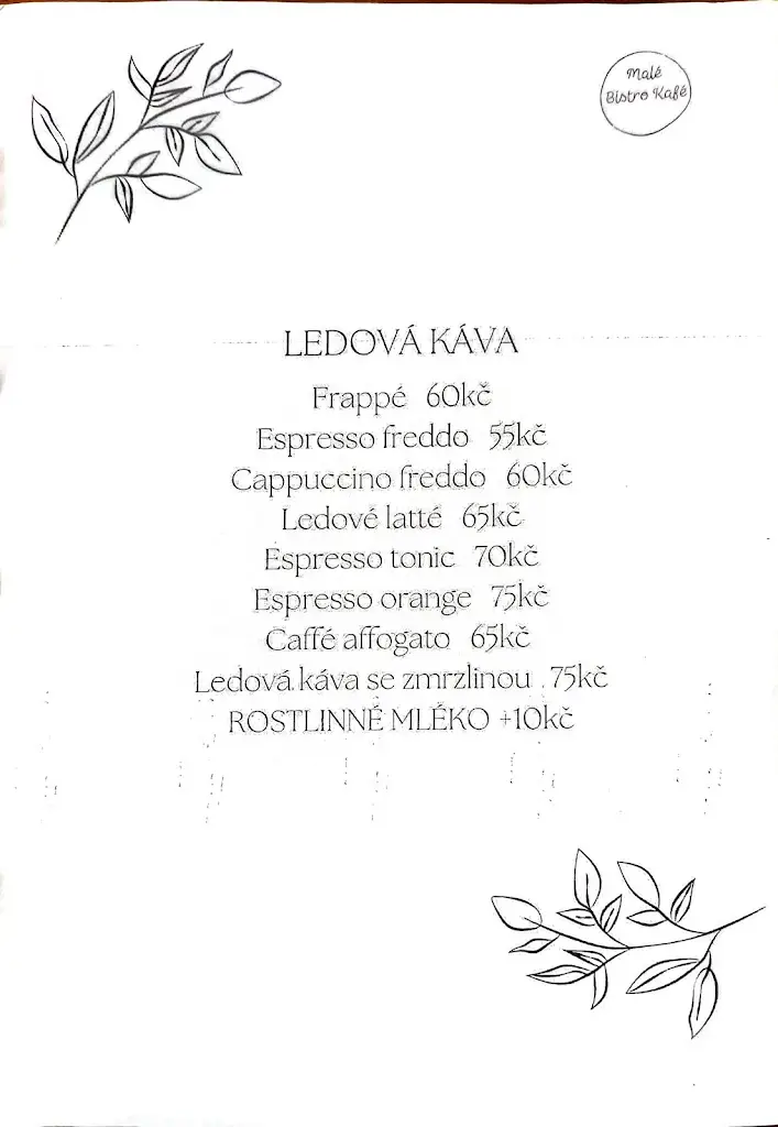 Menu_Malé Bistro Kafé_Krnov_immagine_4