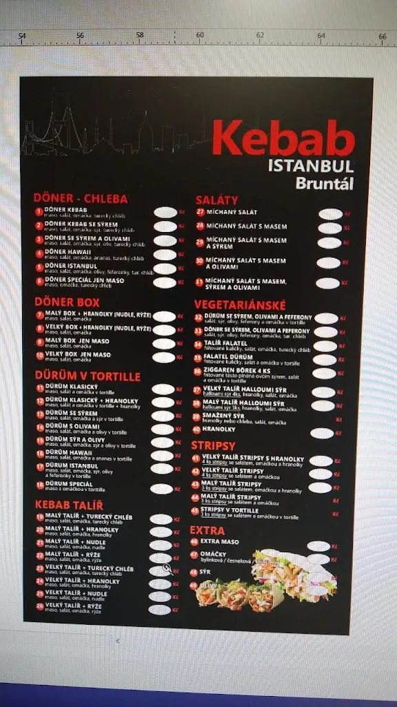 Menu_Istanbul kebab Bruntál Krnov_Krnov_image_2