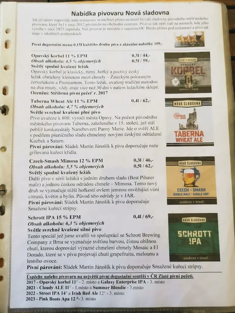 Menu_Restaurace a pivovar Nová sladovna_Okres Opava_image_3