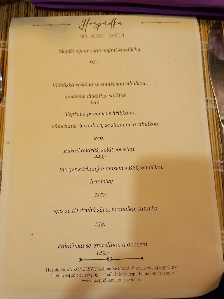 Menu_Hospůdka Na konci světa_Odry_image_3