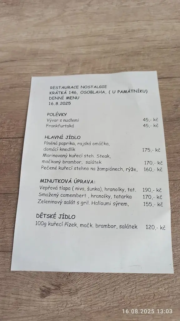 Menu_restaurant Nostalgia_Osoblaha_image_1