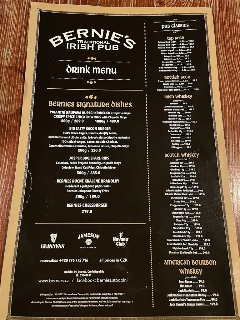 Menu_BERNIES GRILL & WINE RESTAURANT_Ostrava_image_3