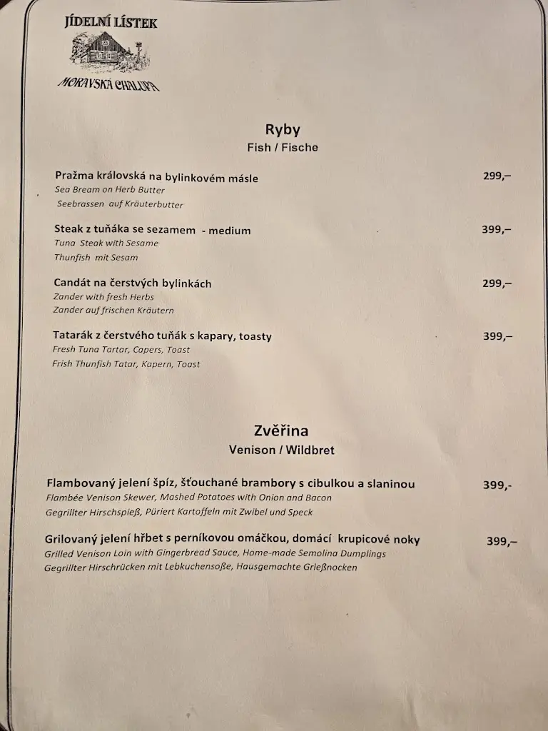 Menu_Moravská chalupa_Ostrava_image_2