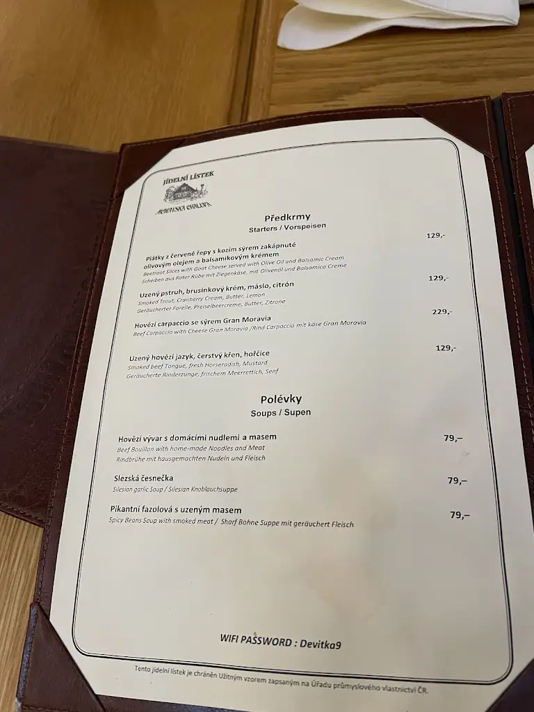 Menu_Moravská chalupa_Ostrava_image_3