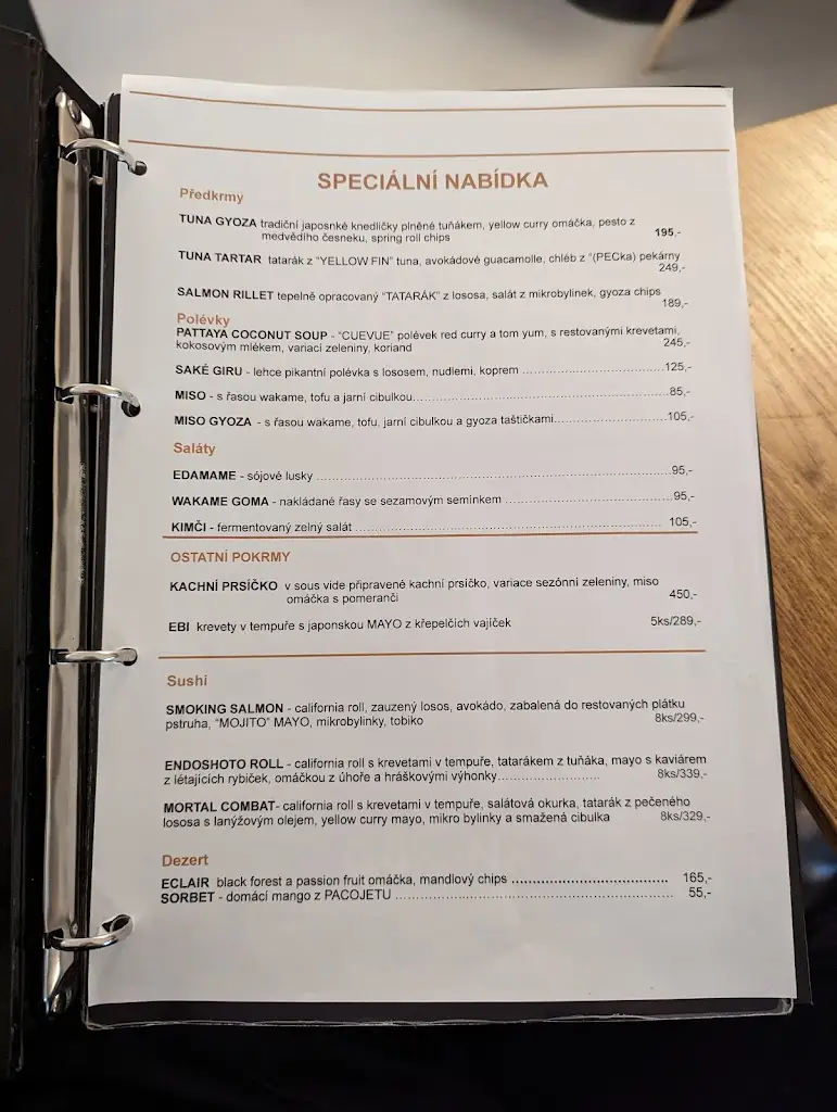 Menu_Gokana Japanese restaurant_Ostrava_image_3