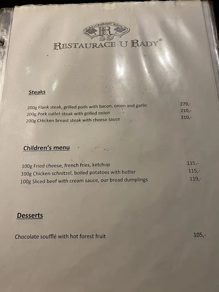Menu_Restaurace a pivnice U Rady_Ostrava_image_3