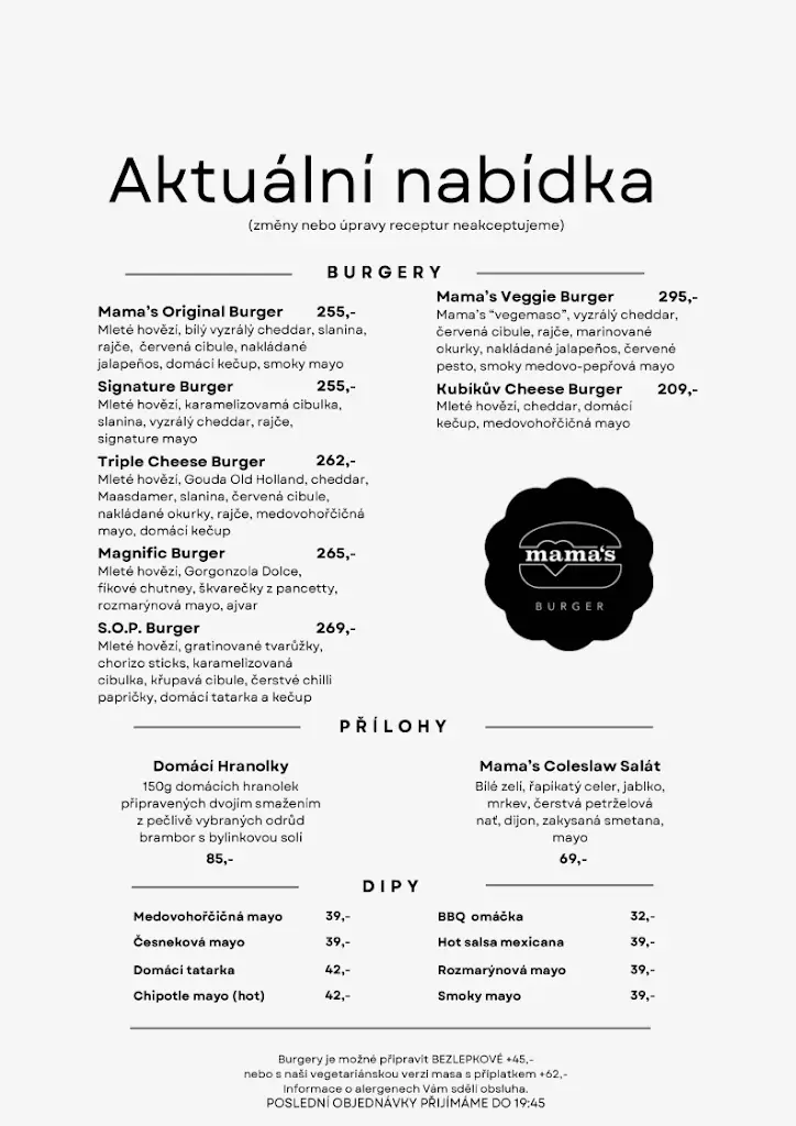 Menu_Mama's Hot Dogs, Burgers & Fries_Ostrava_image_1