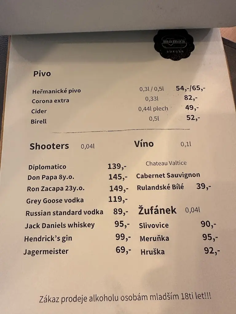 Menu_Mama's Hot Dogs, Burgers & Fries_Ostrava_image_3