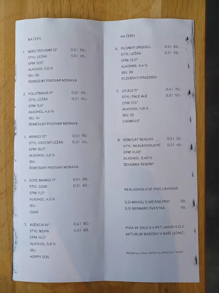 Menu_Restaurace Sbeerka_Okres Ostrava-město_image_3