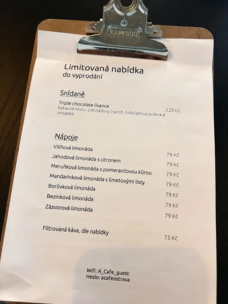 Menu_A Café_Okres Ostrava-město_image_4