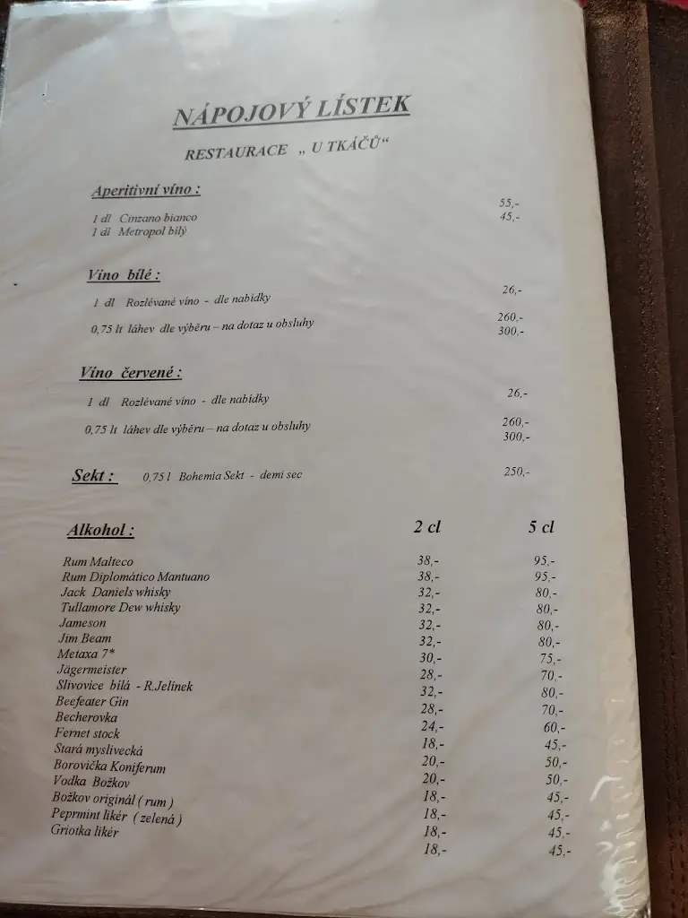 Menu_U Tkáčů_Ostravice_immagine_3