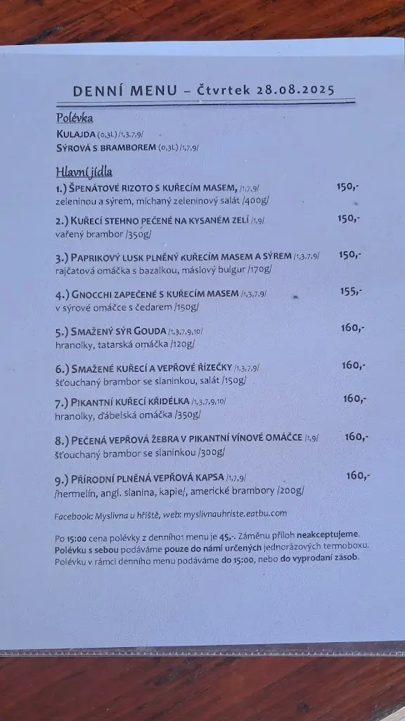 Menu_Restaurace Myslivna u hřiště_Ostravice_image_1