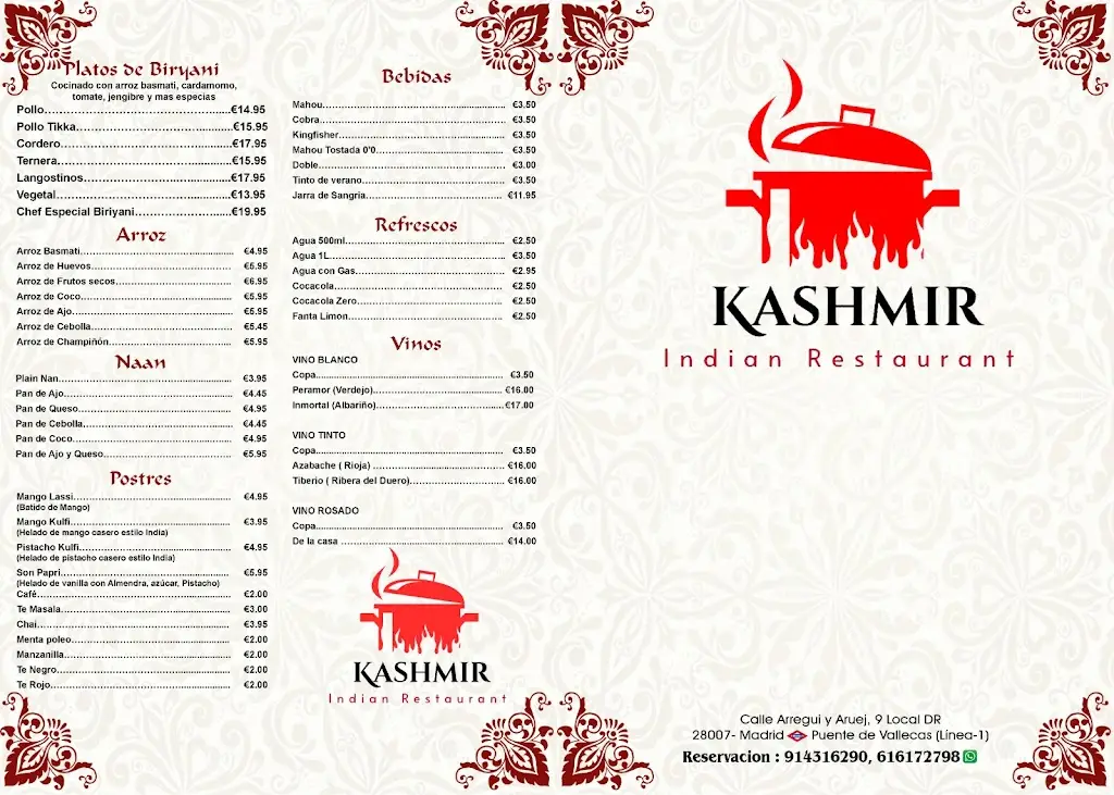 Menu_Kashmir Indian Restaurant_Bernartice_image_3
