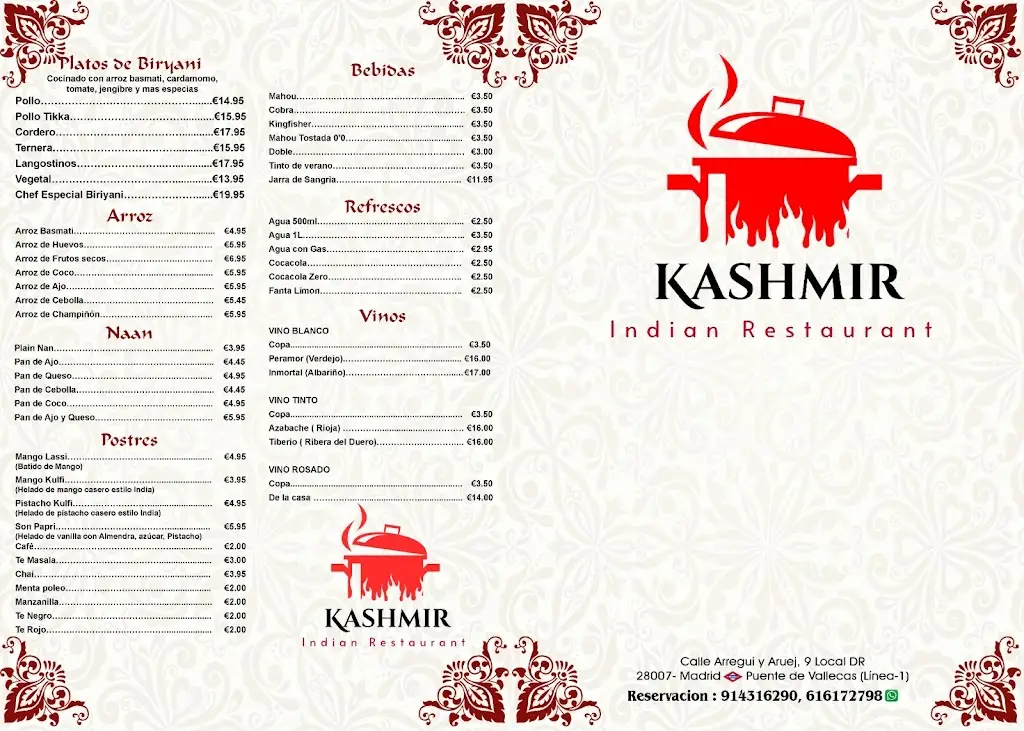 Menu_Kashmir Indian Restaurant_Bernartice_image_4