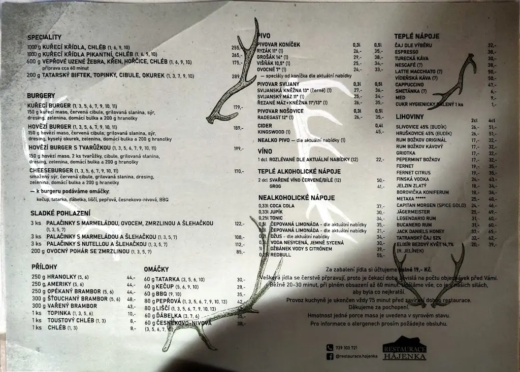Menu_Restaurace Hájenka Orlová_Orlová_image_2