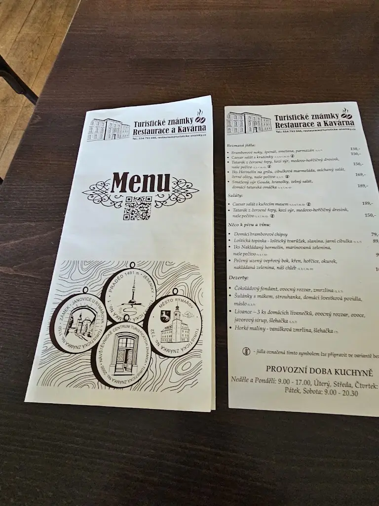 Menu_Restaurace a kavárna Turistických známek_Rýmařov_image_1