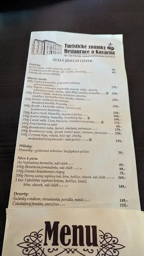 Menu_Restaurace a kavárna Turistických známek_Rýmařov_image_2