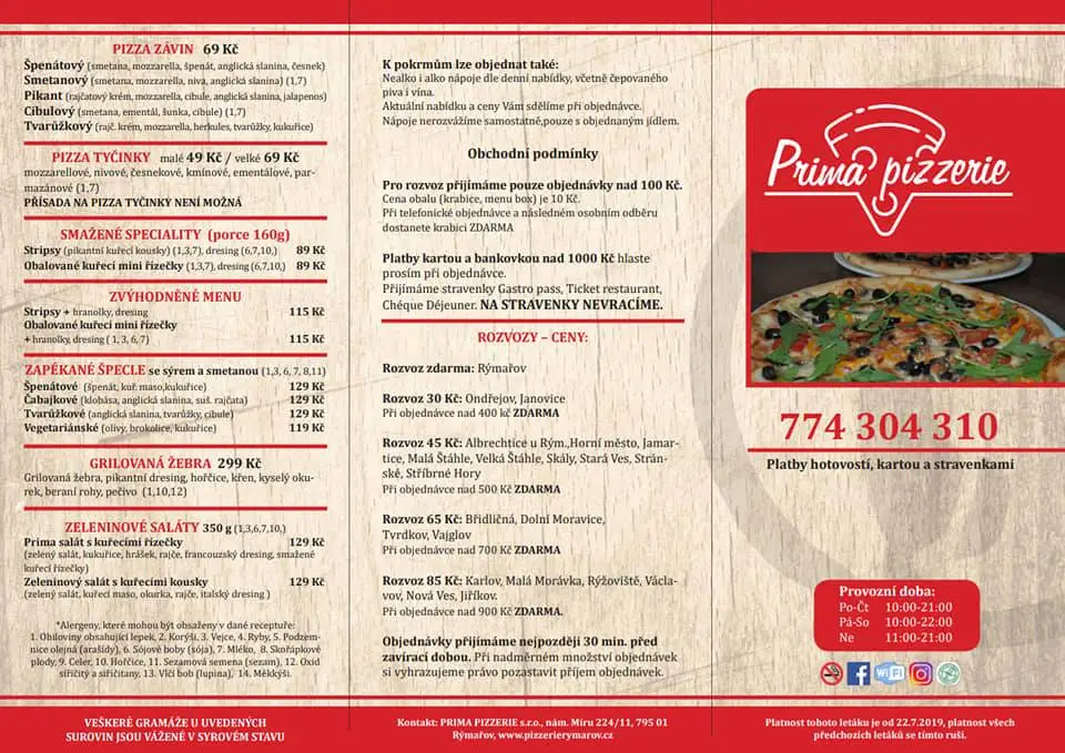Menu_Prima Pizzerie a Kavárna_Rýmařov_image_1