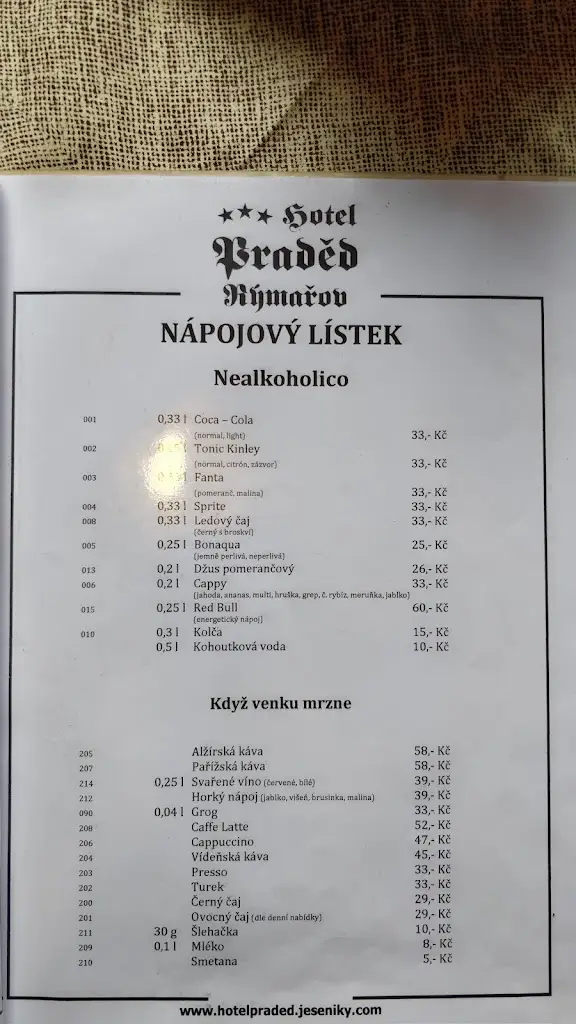 Menu_Hotel a restaurace Praděd Rýmařov_Rýmařov_image_3