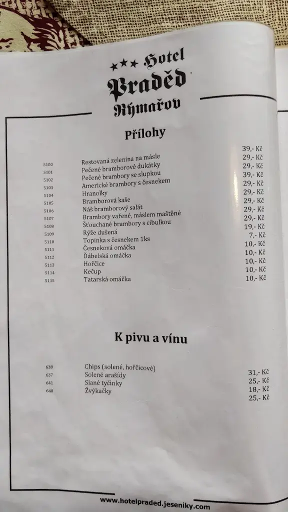 Menu_Hotel a restaurace Praděd Rýmařov_Rýmařov_image_4