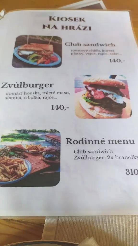 Menu_Kiosek Na hrázi - Chaty Zvůle_Kunžak_image_3