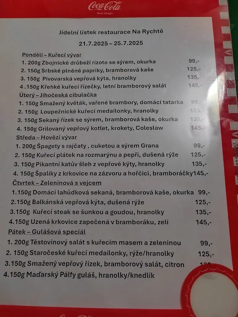 Menu_Restaurace Na Rychtě_Písek_image_1